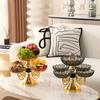 European Multi-layer Rotating Crystal Fruit Bowl: Luxury Snack & Candy Dish for Living Room Coffee Tables