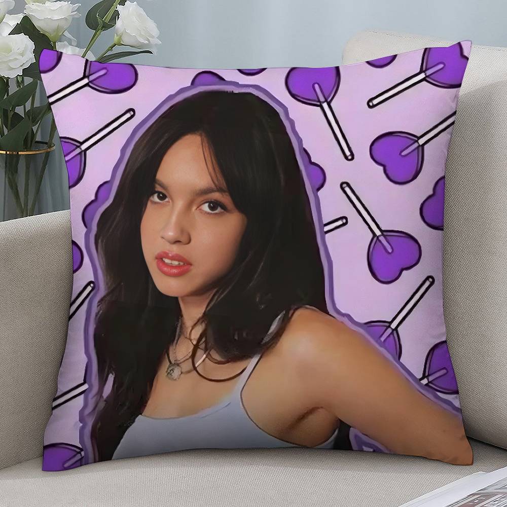 Singer O-Olivias R-Rodrigos Pillow Case Short Plush Double-sided Print Square Throw Pillow Covers Sofa Home Cushion Decor