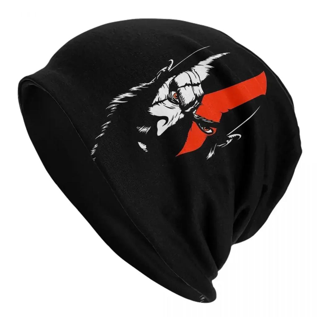 Skull Kratos God Of War Unisex Adult Beanies Caps Knitted Bonnet Hat Warm Fashion Autumn Winter Outdoor Skullies Hats
