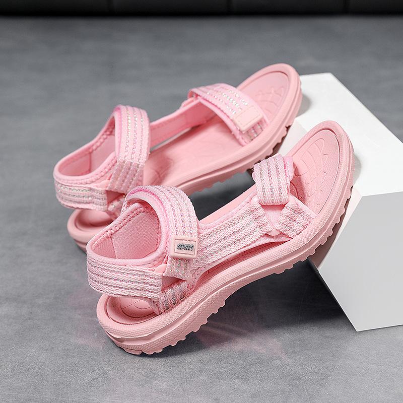 

Женская летняя обувь для мальчиков и детей, повседневная обувь для отдыха на природе, пляжные сандалии для девочек, детские легкие дышащие спортивные сандалии для мальчиков 28 розовый