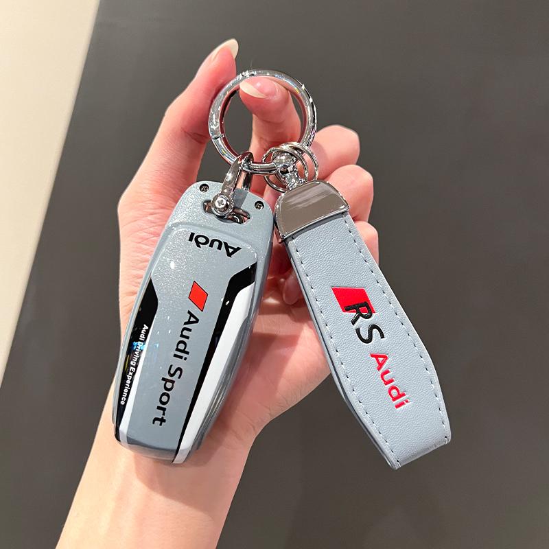 2026 Hot Soft ASB Car Smart Key Case Cover For qwer114 A6 A7 A8 E-tron Q5 Q8 C8 D5 Auto Styling Protection Shell Holder Accessories