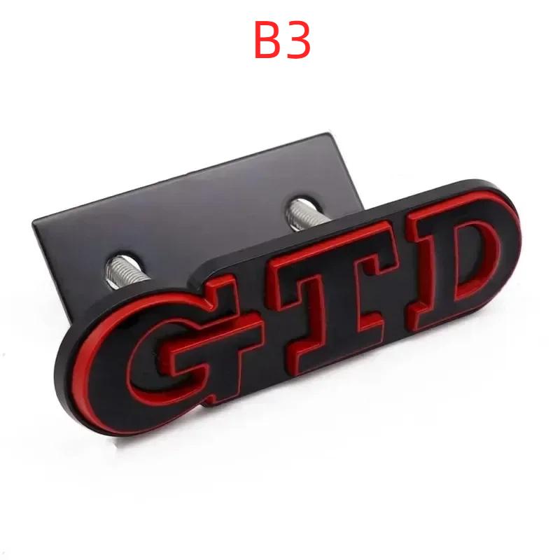 3D Metal GTD Logo Emblem Badge Car Front Grill Rear Trunk Sticker For  PO/LO G/lf 4 5 6 7 7 MK2 MK4 MK5 MK6 MK7 MK8