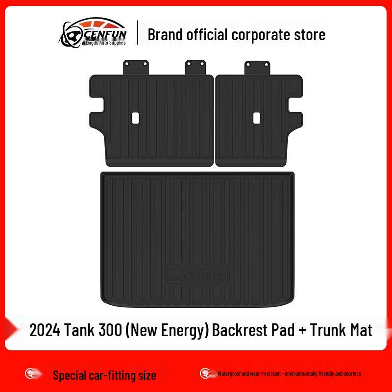 24-Year WEY Tank 300 Eco-Friendly TPE Floor Mats & Trunk Backrest Pad