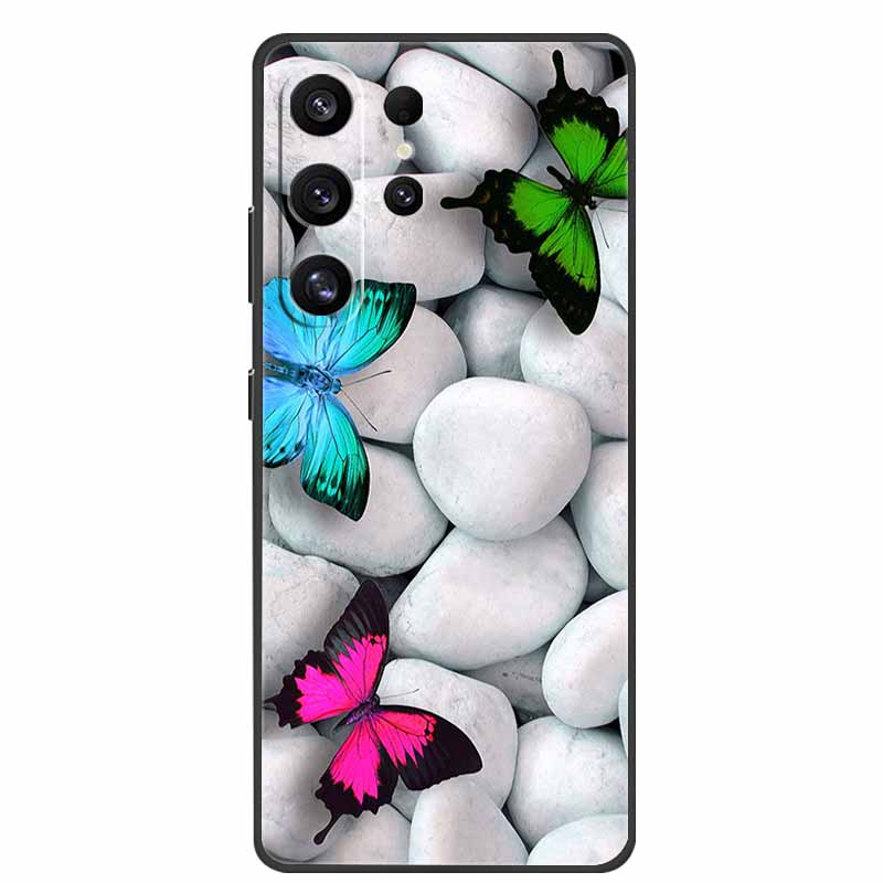 For Samsung Galaxy S26 Ultra Case Bumper Starry Sky Soft Silicone TPU Back Cover for Samsung S26 Ultra Phone Case Cute Cat Cover