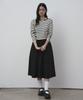THE GREEN LAB Striped Shirred Knit [White]