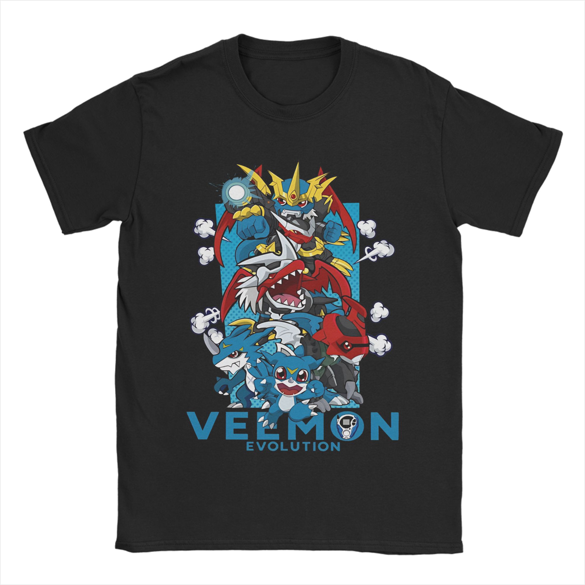 

Digimon Adventure Guilmon T Shirt Men s Cotton Top Tee Funny Anime O-neck Short Sleeve 4XL