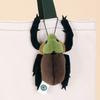 Carolata Yanbaru Langarmiger Nashornkäfer Plüschmaskottchen (Kreatur von Yanbaru mit Kette) Realistischer Insekten-Schlüsselanhänger Puppe Geschenk (Doppelt getestet)  Weihnachten