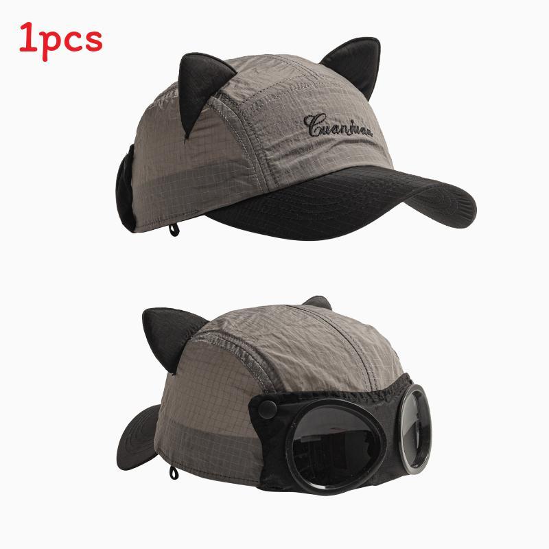 Summer Korean Style Baseball Cap With Sun Protection And Breathable Polyester For Girls