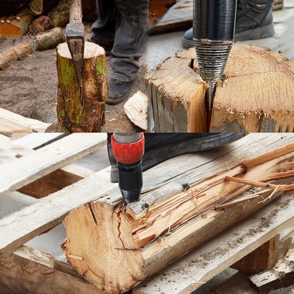 Hexagonal Shank Wood Splitting Cone High Hardness Steel Electric Drill Accessories  Chopping