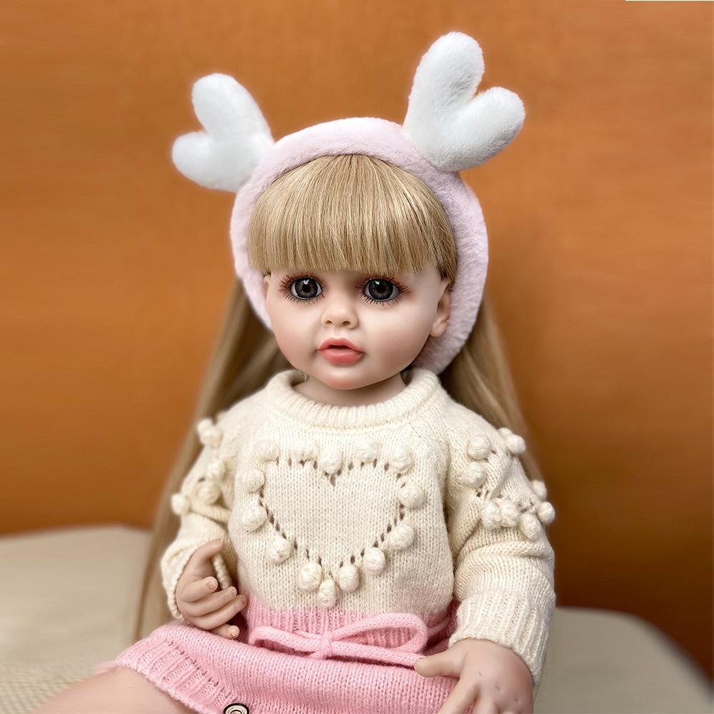 55 см куклы реборн реалистичные полностью силиконовые детские Bebe виниловые куклы — фото 2
