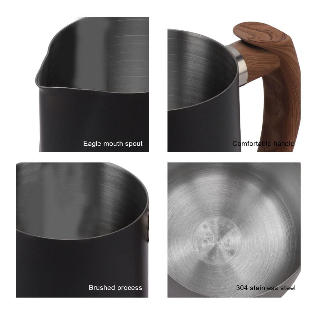600ml Capacity Stainless Steel Frothing Cup Milk Frothing Pitcher Cappuccino Making