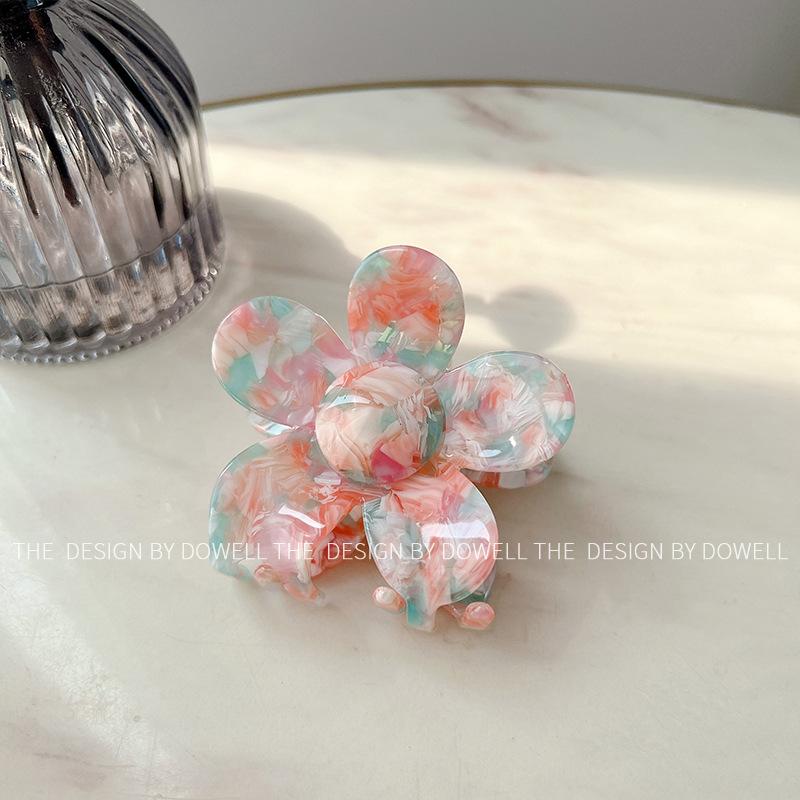 Flower Beautiful Design Acetate Hair Claw Clip Handcrafted For Women Trendy