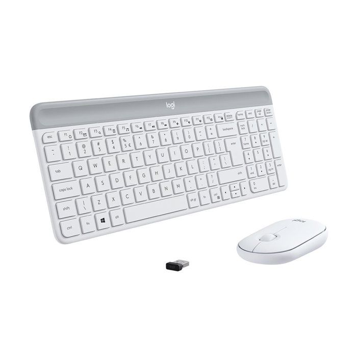 Clavier Et Souris Sans Fil - LOGITECH - MK470 - Blanc - 1 To - 8 Go