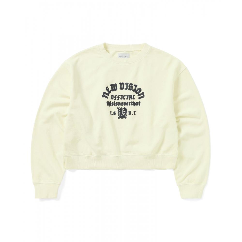Thisisneverthat NeW Vision Crack W creWneck Ivory S