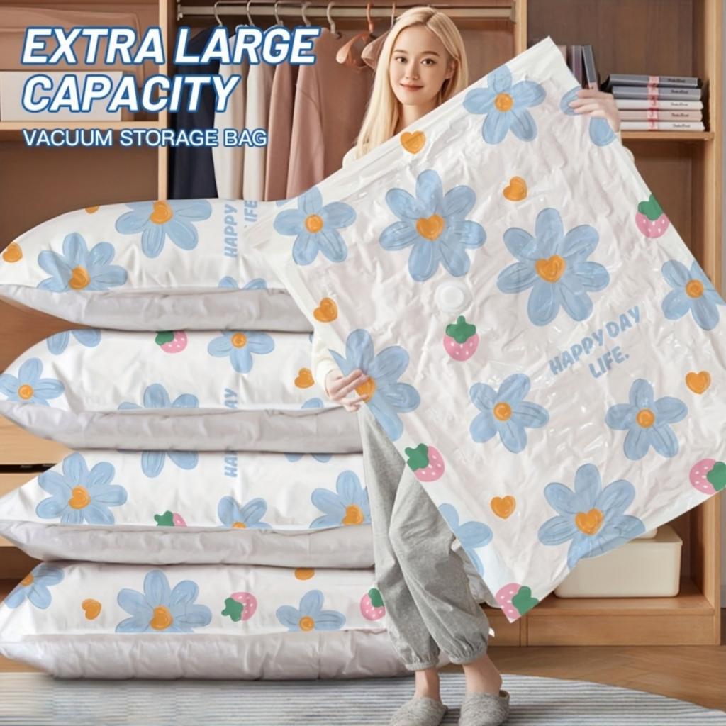 Daisy Style Vacuum Storage Bag, Space Saving Storage Bag, Sealed Bag, Saving 80% of Space, Practical Large Capacity Home Storage Bag