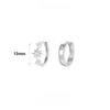 Real 925 Silver Zircon Star Hoop Earrings For Women Party Classic Fine Jewelry Small Niche Minimalist Accessories