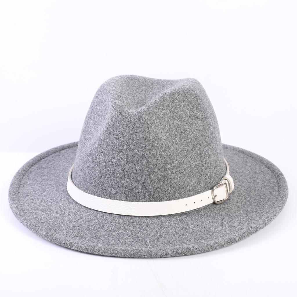 Popular European and American high-end wool top hat, men's and women's fashion versatile elegant top hat jazz hat