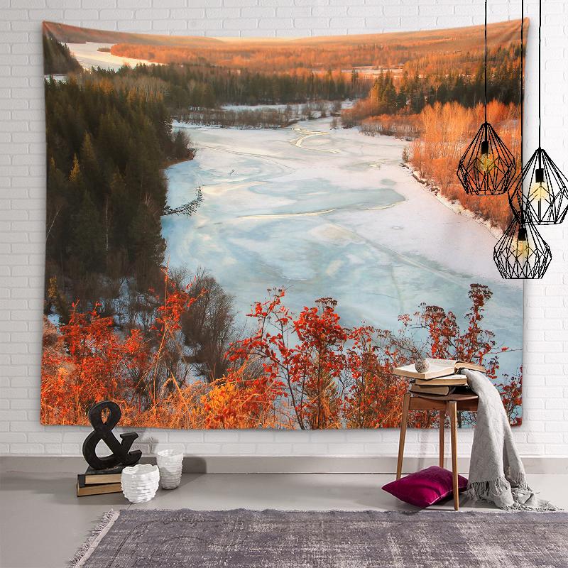 Zimní sněhová vločka vzor ledu Nástěnná dekorace Tapiserie Nástěnné umění Osobnost Tapiserie Obývací pokoj Ložnice Pokoj Domácí dekorace