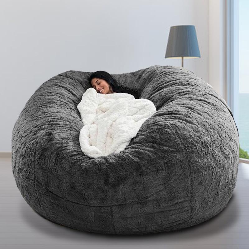 Faux Fur Lazy Beanbag Sofa in