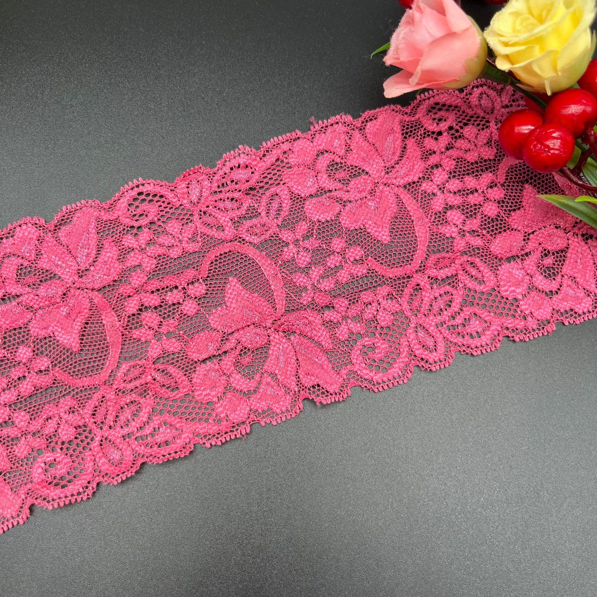 

Елегантні еластичні мереживні аксесуари Мереживні нейлонові тканини своїми руками В’язання Домашній текстиль Нижня білизна Мереживні аксесуари Різнокольорові ремесла Виготовлення стрічок 9cm*5 Yards