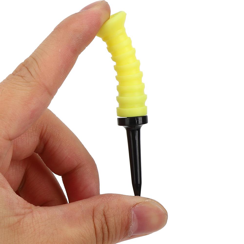3Pcs 83mm Yellow Elastic Golf Tee Rubber Ball Holder for Golf Practice Training Tools