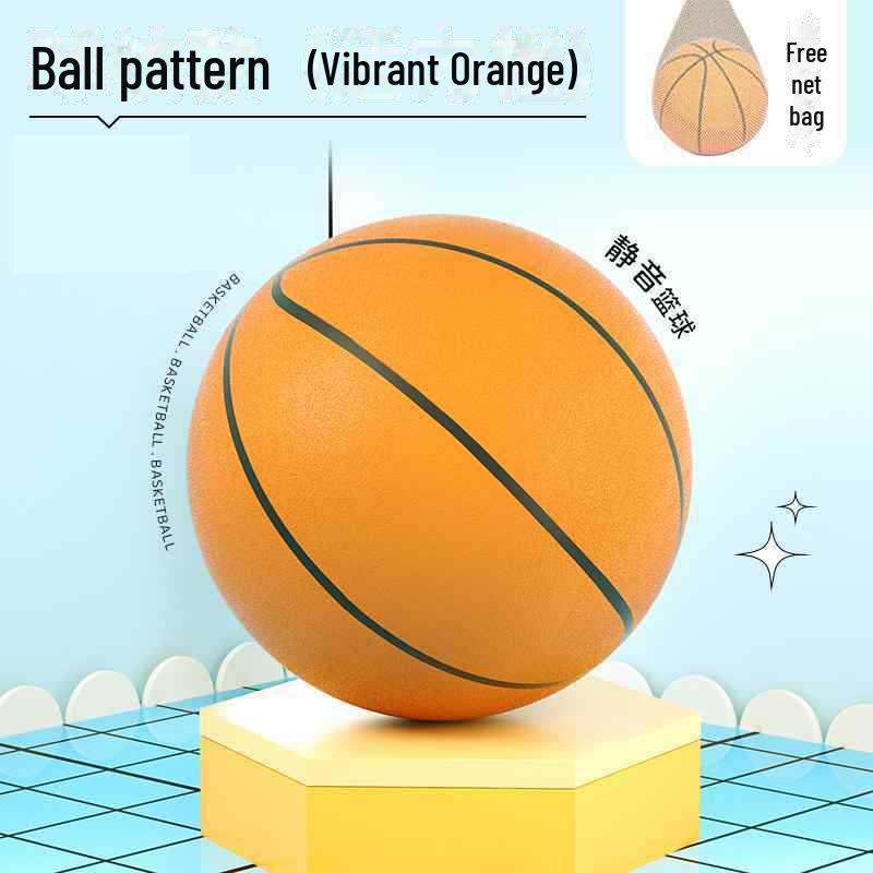 Kids' Silent PU Basketball - Elastic Indoor Leather Ball Toy