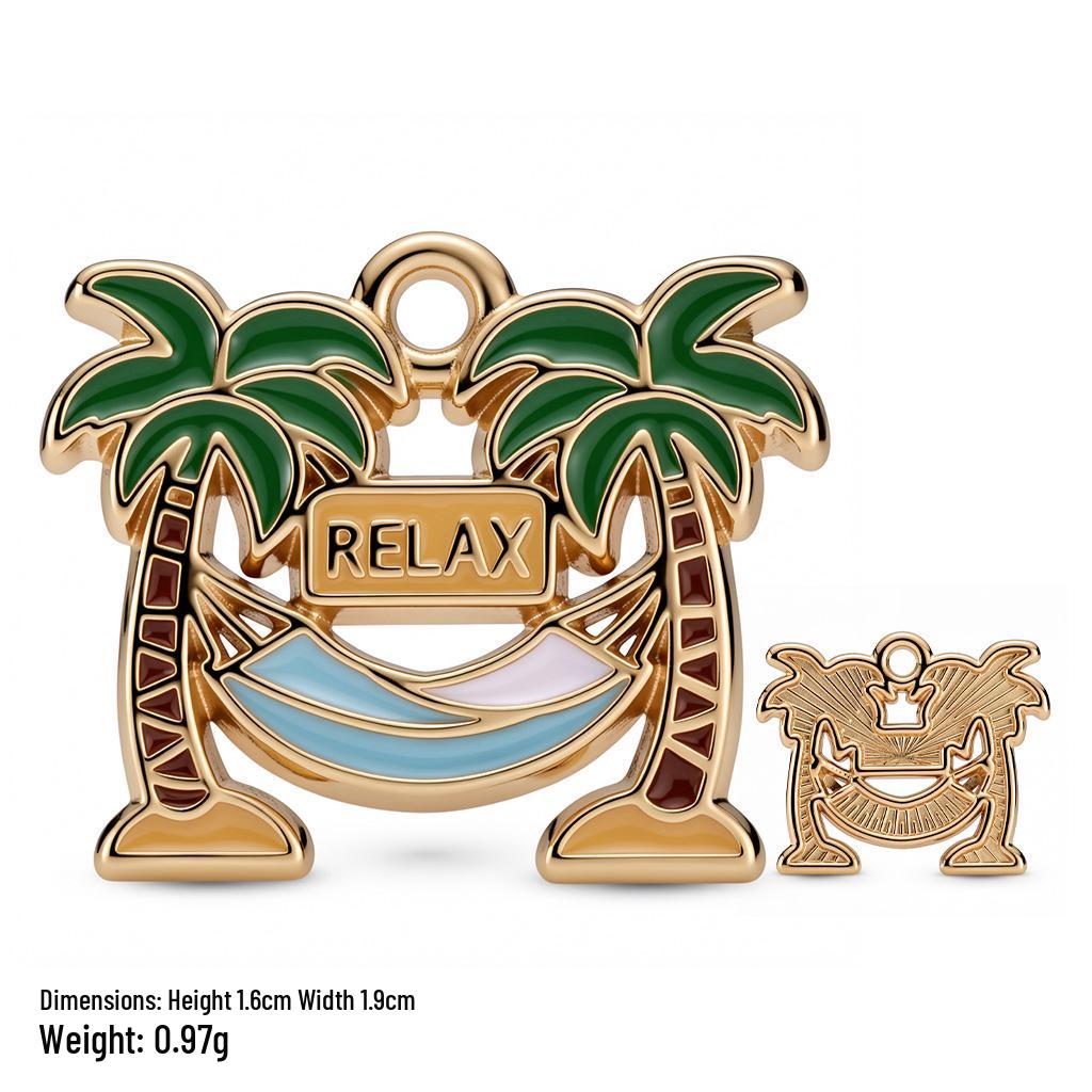 Colorful Alloy Ocean Charm Pendant for DIY Bracelets & Keychains