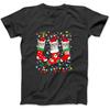 Three Santa American Shorthair Cat In Xmas Socks Long Sleeve T-Shirt Sweatshirt Hoodie Tanktop for Men Women Kids Black
