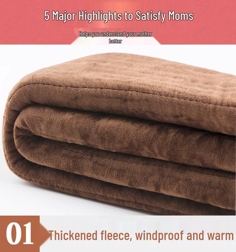 Warm Fleece-Lined Floral Pants for Elderly Women, Loose Fit, Thick Cotton, Ideal for Outdoor Wear