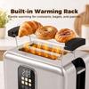 2 Slice Smart Toaster with Touch Screen & LED Countdown, Toaster with Warming Rack, 6 Browning Levels, Memory Function