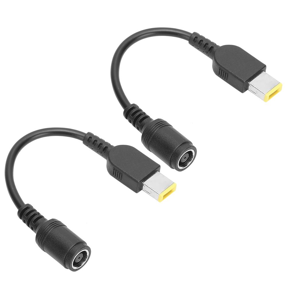 2 Stück Stromwandler-Kabeladapter 5,5 x 2,1 mm Rund auf 7,9 x 5,5 mm Quadratisch für Lenovo ThinkPad X1/X240/G405