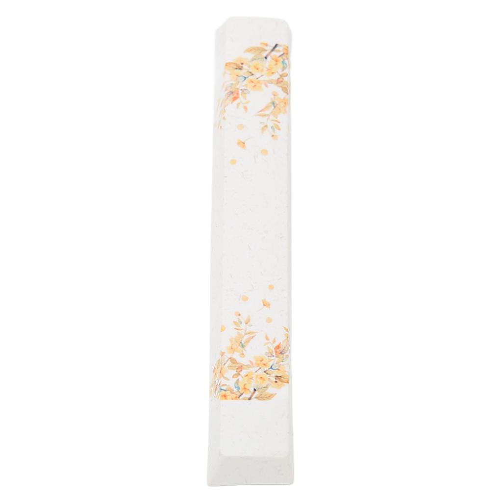 Spacebar Keycap PBT Yellow Flower Pattern DIY Universal Mechanical Keyboard Replacement Accessories