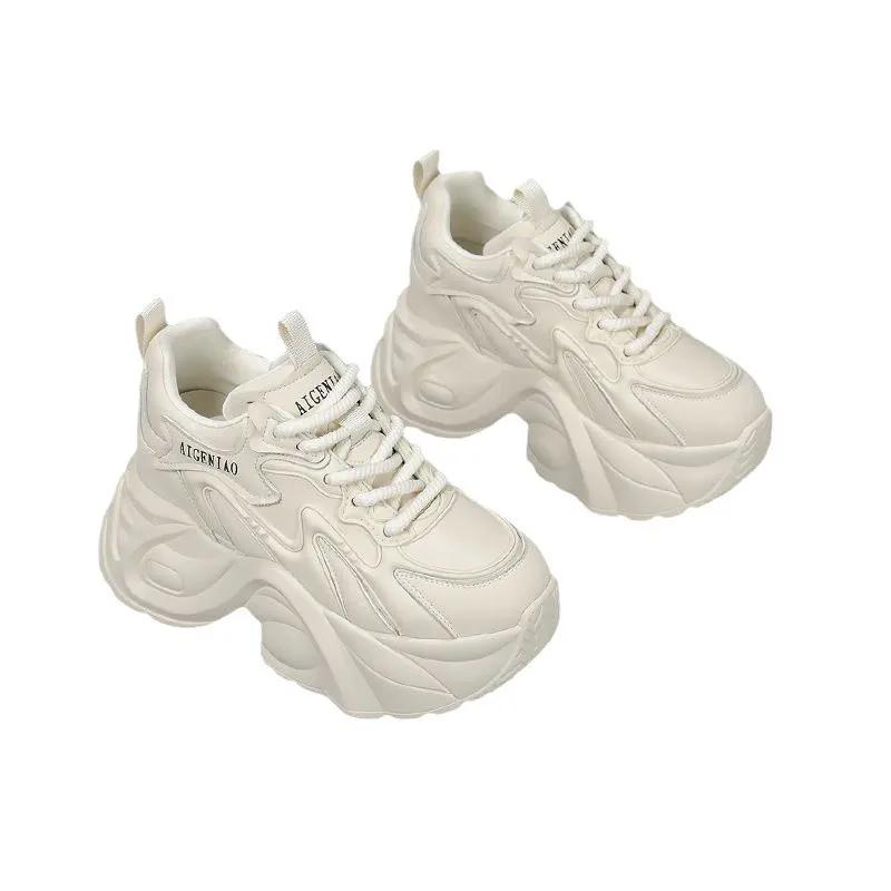 Fashion New Exquisite Women's Sneakers Fashionable and Versatile Youth Casual Shoes Thick Bottom Increased 9cm Sports Running Shoes