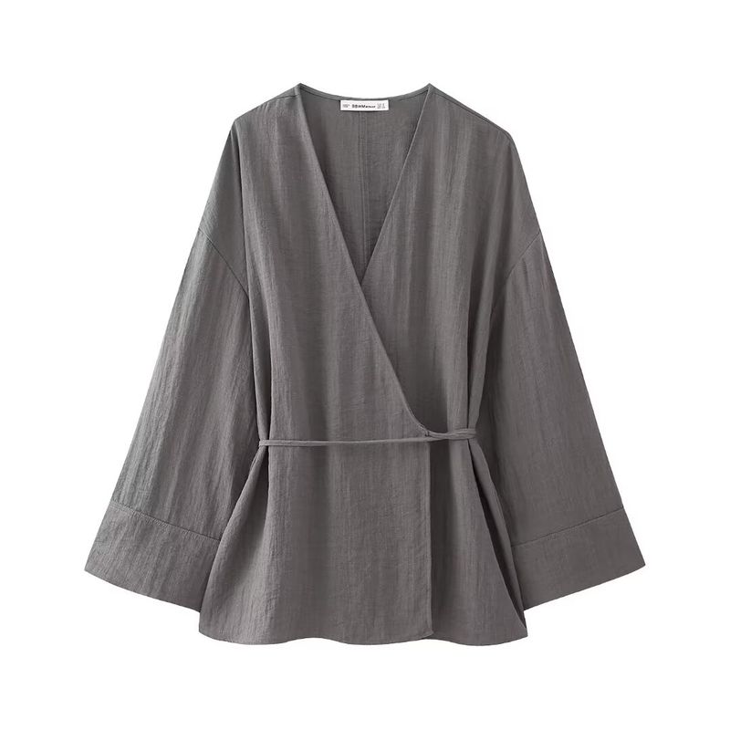 Kaslead New Arrival Women's Clothing Fashion Style Double Breasted Kimono Outerwear Casual Pants 5427743 5427431