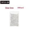 1000-Pack Gold & Silver Flat-Bottomed Steel Beads: Japanese Mini DIY Nail Art Rivets