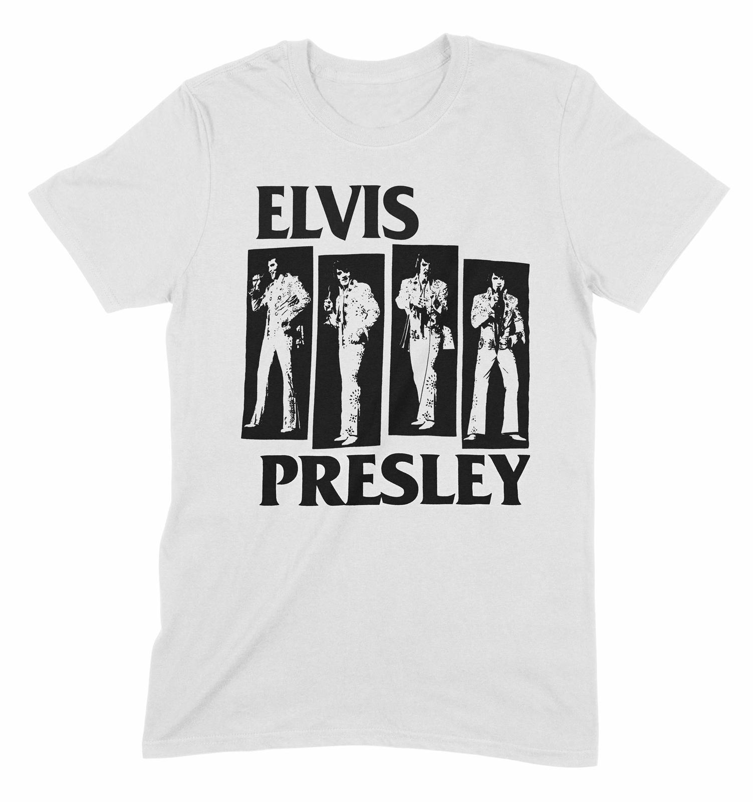 Elvis Presley Las Vegas Mens T Shirt King Of Rock N Concert Roll M