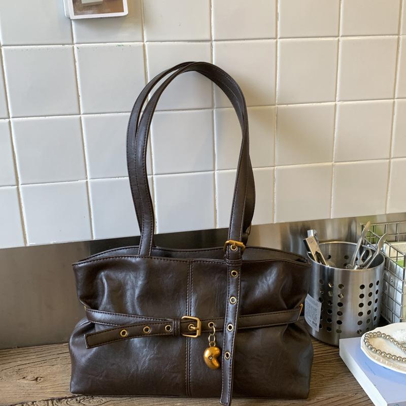 Einfache Unterarmtasche, Pendler-Tragetasche mit großem Fassungsvermögen, Schultertasche im Motorradstil