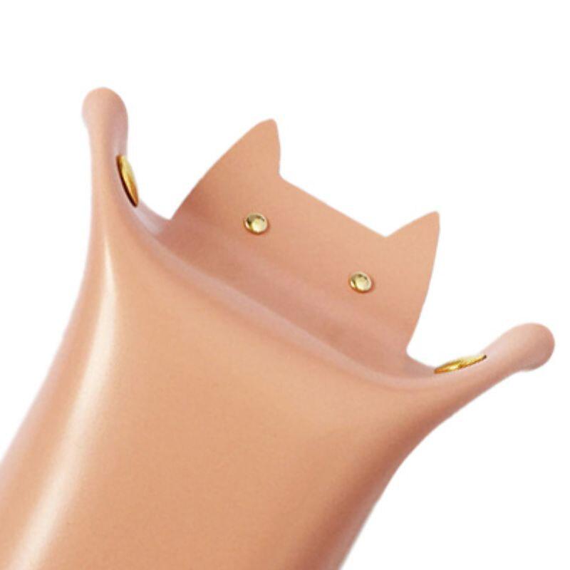 Dice Cat Shape Leather Storage Tray Key Coin Makeup Tray Folding Tray With Velvet Cat Storage Box