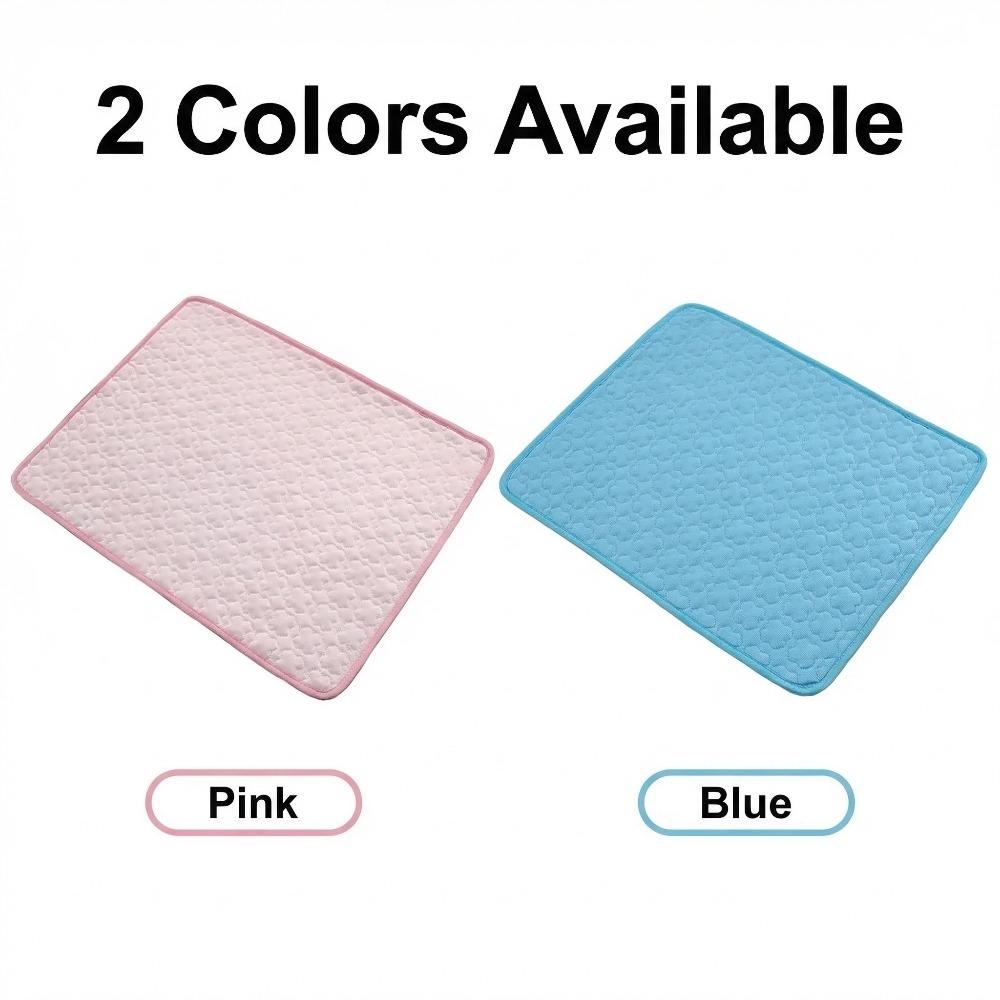 Dog Cooling Pad for Cats Rabbits Medium Large Dog Inner Curved Cool Fiber Pad Anti Slip Washable Outdoor Beds for Pets in Summer