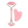 Cuarț trandafir natural Jad Roller Gua Sha Set Facial Body Massager Roller Jad Stone Set Masaj Set Face Lifting Beauty Masaj Instrumente
