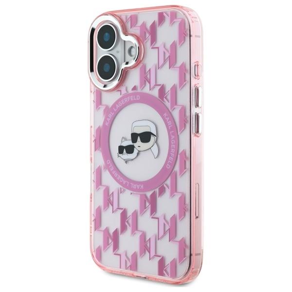Karl Lagerfeld Klhmp16Shmckmhp Iphone 166.1 Różowy/Pink Iml Monogram Karl&Choupette Head Magsafe