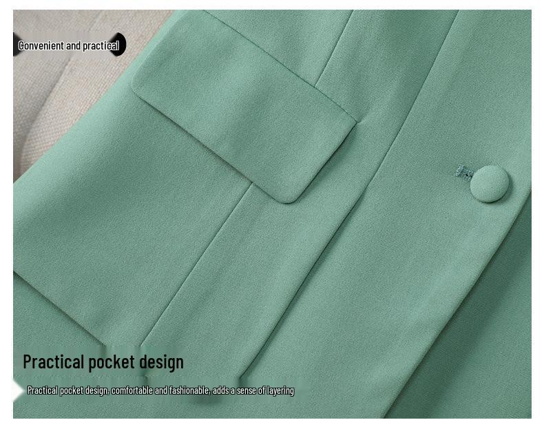 Women's Black Short Sleeve Professional Suit Set for Summer - Elegant Front Desk and Salon Workwear