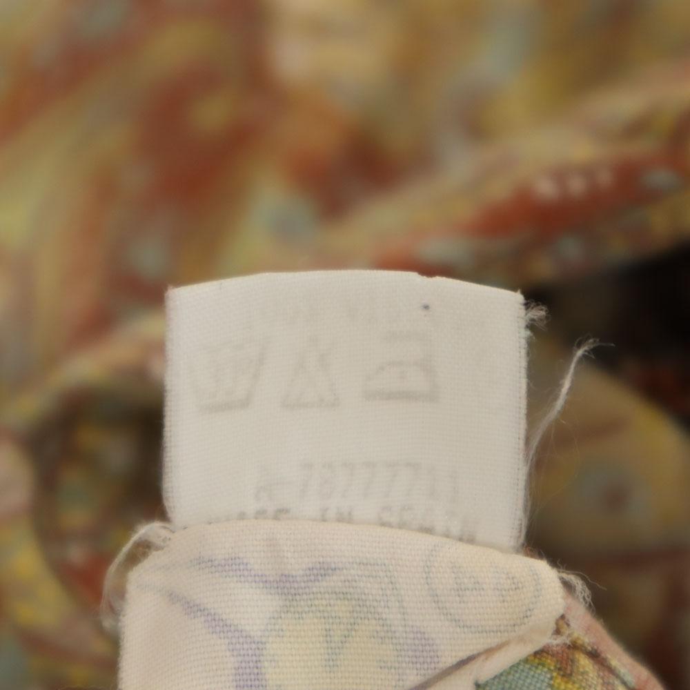 70s Paisley Pattern Long Sleeve Shirt 44 Brown Etc Old Vintage Men's Used