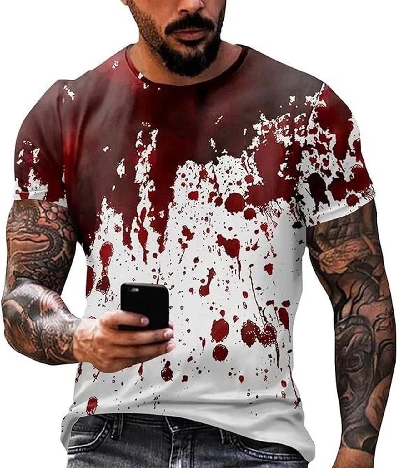 Haunted Graveyard Halloween 3D T-Shirt L