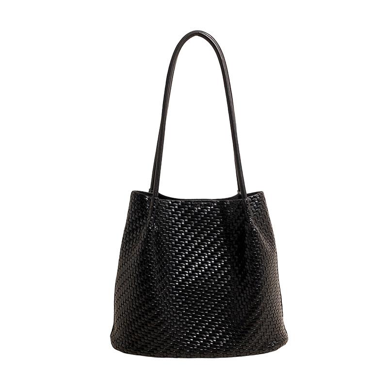 Borsa Tote Grande Intrecciata con Tracolla Lunga e Design Spazioso Perfetta per la Spesa Quotidiana e le Uscite