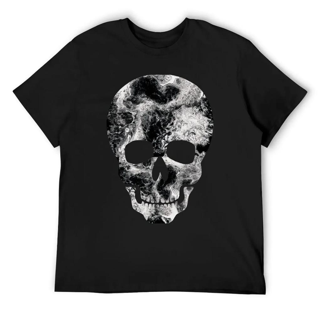 There Is Beauty In Darkness Abstract Skull Black T-Shirt Cute Clothes Custom T Shirt Cotton Man T-shirts Men Clothings
