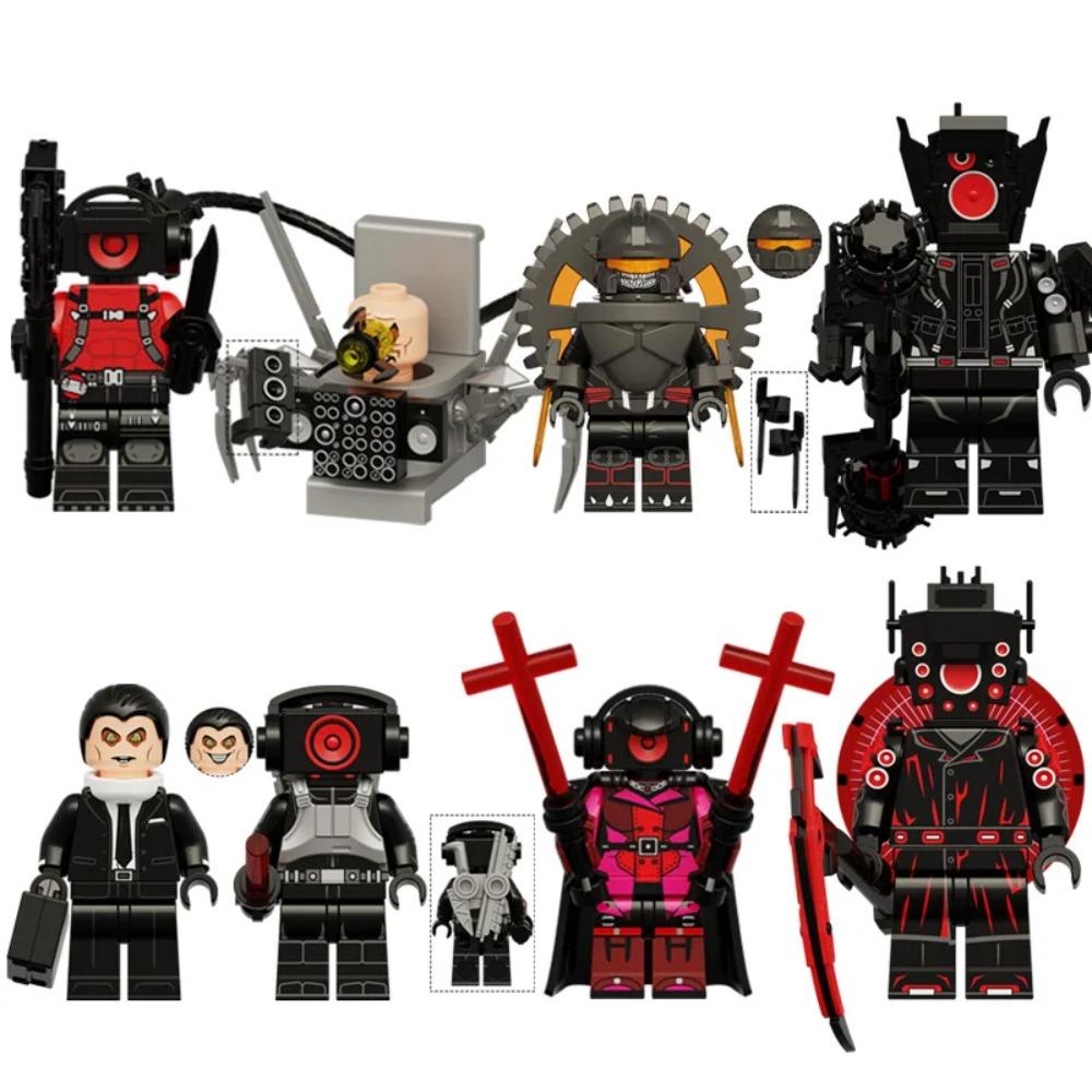 Skibidi Toilet MOC Abstract Robot Building Blocks Compatible With LEGO Monitor TV Man Delicate Figures Mini Model Bricks Toys