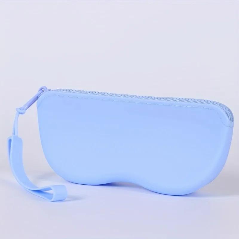 Vícebarevné silikonové pouzdro na brýle se zipem, víceúčelová malá taška proti pádu na drobnosti, pouzdro na brýle, pouzdro na sluneční brýle