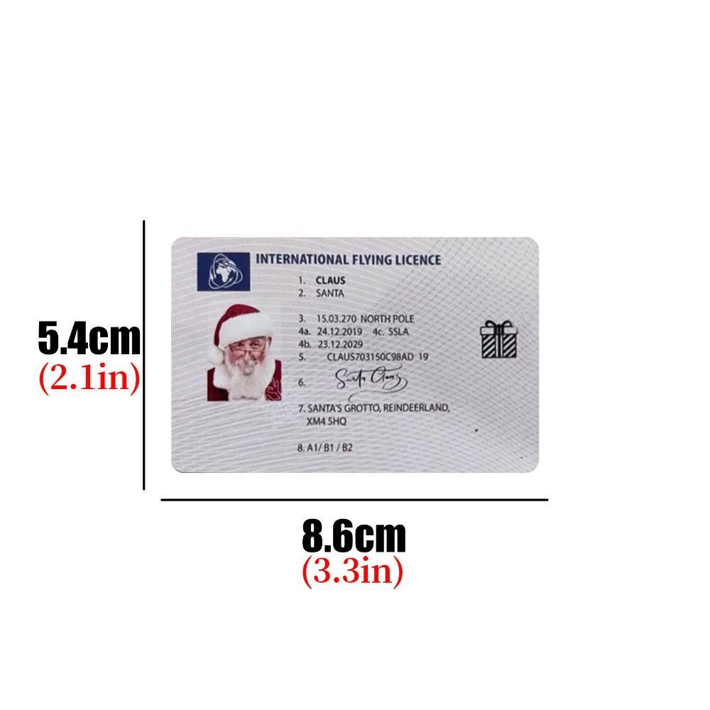 Decoration Sleigh Flying Riding License Christmas Card Christmas Gift Santa Claus Driving License