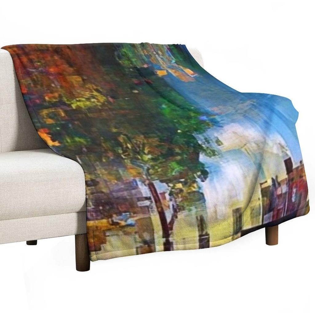 Late Summer Blues - Original Throw Blanket Bed linens Cute Nap Plush Blankets